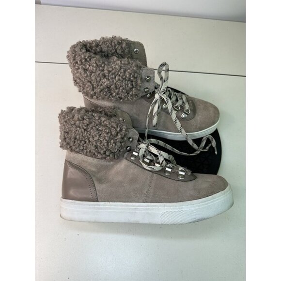 Sam Edelman Women’s Size 8.5M Luther Faux Shearling Boot Taupe - Picture 1 of 10